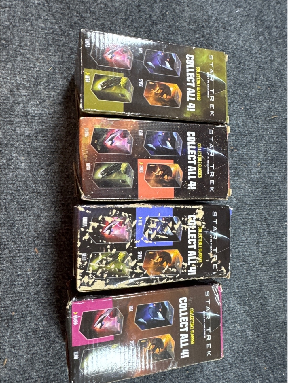 Star Trek Collector All 4 Collectible Set Lot of 4 Kirk Spock Scotty McCoy